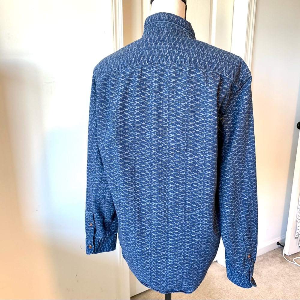 Gap Cotton Windowpane Pattern Button Downsz L - image 4